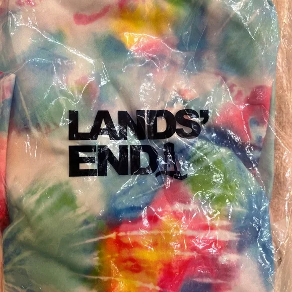 Land's End Girl's Tie-Dye, Skirted, One-Piece Swimsuit - Picture 5 of 7